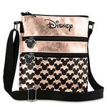 Disney Women's and Teenager Shoulder Bag, Mickey Mouse and Minnie Mouse Bag, Women's Small Shoulder Bag, Rose Gold, One Size