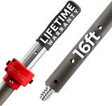 ProTuff Products - 16ft Telescoping Pole Never Sticks or Slips - Totally Covered by Our 490 Promise - A Truly Pro-Grade, Telescopic, All Purpose, Long Paint Roller Extension Pole for Painting, Etc.