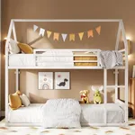LIKIMIO Bunk Bed Twin Over Twin, Ho