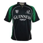 Guinness Black and Green Short Sleeve Performace Rugby Shirt