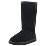 Shenduo Men's Tall Boots Winter Mid-calf Classic Snow Boot 8UK D5615 Black 42EU