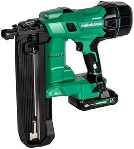 Metabo HPT 18V Cordless 7/16-Inch Medium Crown Stapler Kit, Air Spring Drive, High Power - Low Recoil, 1 to 2-Inch Staple Length, 150 Staple Capacity, Adjustable Nose, LED Light, N1808DA