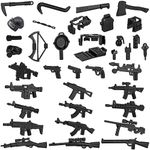 HIMIRICH 38 Pcs WW2 Military Weapons Pack Soldier Style Weapon Accessories, Army Gun Sets Toys Compatible with Classic Building Blocks for Children Age 6 to 15 Years