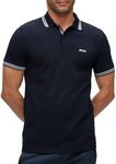 BOSS Men's Paddy Curved Polo Shirt, Dark Blue402, XL