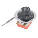 sourcing map NC AC 250 16A 3A 30-110C Temperature Control Switch Capillary Thermostat for Oven Refrigerator Heater