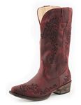 ROPER Women's Judith Western Boot, red, 7.5 UK