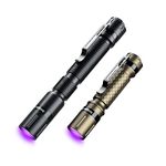 Ansyper CC UV Flashlight 2 Pack Ultraviolet, Mini Penlight Portable 395nm Black Light for Pet Urine and Stain Detection, Hotel Cleaning, ID Check, Handheld Detector