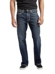 Silver Jeans Co. Men's Zac Relaxed Fit Straight Leg Jeans, Dark Wash Eab479, 34W x 30L