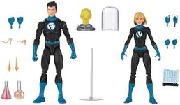 Marvel Classic Legends Series Franklin Richards and Valeria Richards, Fantastic Four Collectible 6'' Action Figures, 15 Accessories (F7035)