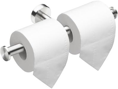 Toilet Paper Holder Wall Mount, Double Roll Toilet Paper Holder Brushed Nickel 304 Stainless Steel for Commercial Restroom Bathroom
