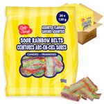 Gummy Candy Bag - Sour Rainbow Belts Bulk Candy| Smart Choice from Lady Sarah Variety Sweets - Canada's Top Gummies Candy - 2.4 kg (10 Sour Candy Bags x 120g)