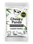 The Cheeky Panda Bamboo Hand Wipes | 12 Travel Wipes | 100% Plastic Free and Biodegradable Wet Wipes