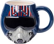 Silver Buffalo Top Gun Navy Pilot Maverick Helmet 3D Sculpted Ceramic Mug, 20 Ounces, 1 Count (Pack of 1)