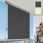 Sol Royal MS5 Garden Side Awning 180x250 cm Outdoor Roller Blind – Durable Privacy Protection Removable Handle Waterproof Sunblind Manual Vertical Awning Sunshade Terrace Balcony Garden Anthracite