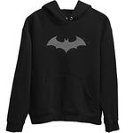 DEMAMD PRINT Batman Hoodie Black Men's Avenger Hooded Women Jacket Super Hero Hoodies Sweatshirt (Medium)