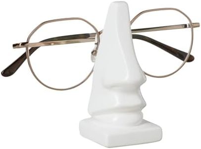 Torre & Tagus Leon Nose Shaped Eyeglasses Holder Display Stand, White