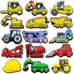 15Pcs Truck Shoe Charms for Croc Clog Sandals, Cute Engineering Vehicle Shoes Decoration Charms for Kids Teen Adults