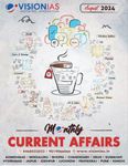 vision ias August english medium current affairs 2024 plastic cover binding