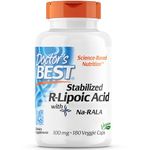 Doctor's Best, Stabilised R-Lipoic Acid (R-Lipoic Acid), 100mg, 180 Vegan Capsules, Highly dosed, Gluten-Free, SOYA-Free, Vegetarian