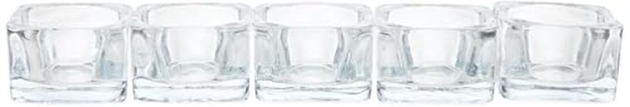 Ikea Glasig Tealight Holder, Clear Glass, 5x5 Centimeter 5 Pack