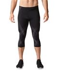 CW-X Men's Endurance Generator Joint and Muscle Support 3/4 Compression Tight, Black, Small
