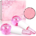 wishstream Beauty Ice Roller Globes Facial Roller Cold Skin Massagers,Cooling Globes For Face,Neck,Neck Anti Aging,Tighten Skin Treatment Reduce Puffiness (Pink)