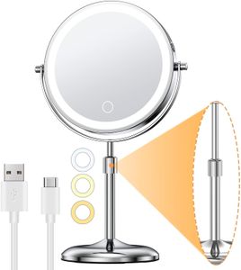 Gospire Lighted Makeup Mirror – 10X Magnification