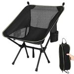 Nestling Portable Ultralight Folding Chair Camping Chair for Outdoor, Camping, Picnic, Fishing, Hiking and More (Grey)