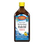 Carlson - The Very Finest Fish Oil, 1600 mg Omega-3s, Liquid Fish Oil Supplement, Norwegian Fish Oil, Wild-Caught, Sustainably Sourced Fish Oil Liquid, Lemon, 500 mL (16.9 Fl. Oz)