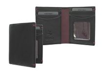 Visconti ALPINE Collection Compact Slim Gents Leather Wallet RFID blocking AP60 Black/Burgundy