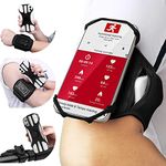 [New Upgrade] ANGGO Running Phone Armband, 3 in 1 Bike Phone Holder Gym Phone Holder Armband Forearm Wristband, 360° Rotatable & Detachable Sports Armband Phone Holder for 4.5''-7'' iPhone Samsung