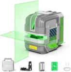 Huepar Pro Laser Level Self Leveling Rechargeable Laser Line Level with Pulse Mode for Outdoor, Switchable Line, with 360° Magnetic Base, for DIY, Construction, Floor Tiles, Decoration GK011SG
