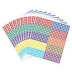 FANKUTOYS 5500PCS Dot Stickers, Small Circle Stickers, 6mm Color Coding Label Sticker Calendar Stickers, Colorful Round Dots Sticker for Toddlers Activity School Office Home 10 Colors