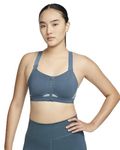 Nike Women's Polyester Wire Free Sports Bra (DD0437-058_ASH Green/Aviator Grey/Ocean Cube/Black_L)