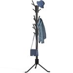 SimpleHouseware Standing Coat and Hat Hanger Organizer Rack, Black