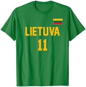 Lithuania or Lietuva Design in Basketball Style T-Shirt