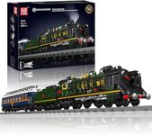 Mould King 12025 Train Set for Boys, Technology Remote Controlled Steam Locomotive, Train Lighting Building Blocks Set LED, SNCF 231 of Orient Express French Railways, 3898 Piece Clamp Blocks Kit