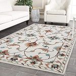 STYLEMEHOME RUGS Handwoven Persian Superfine Pure Wool Carpet with 1.0" inch Thickness (Color Ivory A1 Size 5 X 7 Feet)