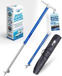 SandShark Anchor Ultimate XL - Premium Screw in Boat Anchor, Pontoon Boat Anchor, Stainless Steel Shallow Water Anchor Pole, Sand Anchor 37"-62" w/Case - Essential Pontoon Boat Accessories