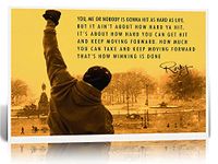 Rocky Balboa Motivational Movie Poster(6) HD Canvas Prints Wall Art Decor Boxing Inspirational Quotes Artwork Decor Painting Hang To Gym Office (Unframed,12x16 in)