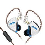 CCA C12 In Ear Earphones 5BA 1DD Hybrid Drivers Wired Sport Earbuds Headphones Stereo Gaming Headset HiFi Clear Sound for Musician Audiophile Singer DJ