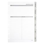 2025 TUL® Discbound Monthly Planner Refill Pages With 12 Tab Dividers, Junior Size, Gray, January To December