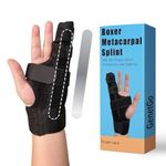 GenetGo Boxer Break Metacarpal Splint Brace - 4th or 5th Finger Splint Support (Medium)