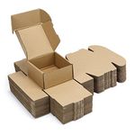 BJADE'S Shipping Boxes,Corrugated Cardboard Mailer Box for Mailing,Presents Packing,Moving and Storage,25 Pack (4x4x2 Inches)