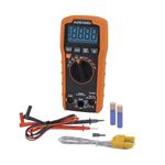 Klein Tools MM420 Digital Multimeter, Auto-Ranging TRMS Multimeter, 600V AC/DC Voltage, 10A AC/DC Current, 50 MOhms Resistance,Orange/Black