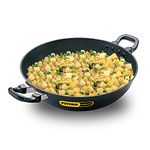 Hawkins Futura 4 Litre Deep Fry Pan, Non Stick Kadai, Round Bottom Kadhai, Big Non Stick Kadai, Black (NK40)