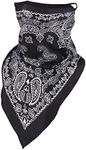 RIDEIWAKE Bandana Neck Gaiter with Ear Loops Balaclava Face Scarf Mask Quick-Dry Half Masks for Women Men - Dustproof & UV Sun Protection & Breathable- Paisley Style