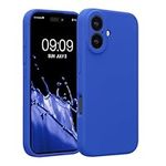 kwmobile Case Compatible with Apple iPhone 16 Case - Slim TPU Silicone Phone Cover - Soft Touch Finish - Baltic Blue