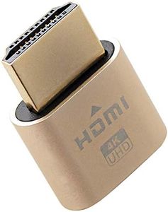 BUYMINERS.CA 4K HDMI Dummy Plug - Virtual Monitor Display Emulator, Headless Display Adapter Supports up to 3840x2160@60Hz, 1080@120Hz DVI EDID Emulator (Single)