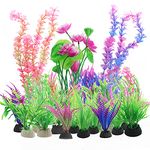 Artificial Fish Tank Plants, 22 Pack Plants for Aquarium Simulation of Aquatic Plants Artificial Aquarium Plants Plastic Water Plants for Home and Office Fish Tank Accessories(Multiple Color)